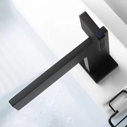 Bathroom Water Faucet Single Hole Waterfall Faucet for Bathroom Sink Single Handle Black