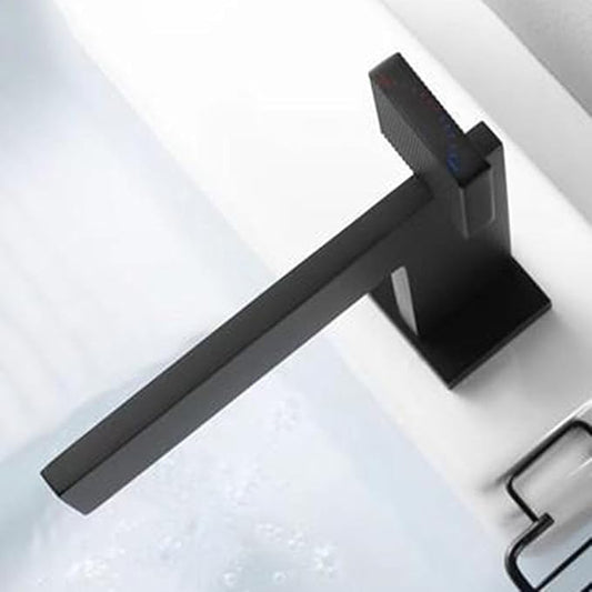 Bathroom Water Faucet Single Hole Waterfall Faucet for Bathroom Sink Single Handle Black