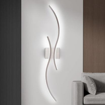 CANEOE Modern Led Wall Light, 39inch Brushed Nickel Indoor Led Wall Sconce Lighting for Living Room Hallway Bedroom Bedside Wall Lamp (Brushed Nickel,6000K,1 Pack)