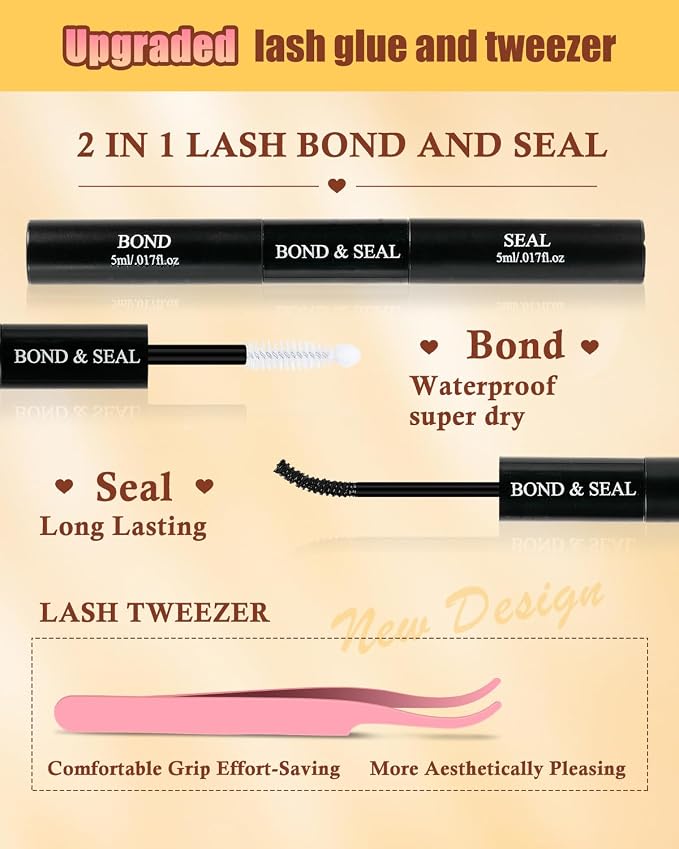 QUEWEL Wispy Eyelash Extension Kit 100D Manga Lash Clusters with Spikes | 280PCS Individual Volume Anime Lashes, D Curl Spiky Manga Lash Clusters,100D Lash Clusters Kit With Bond and Seal, Tweezers