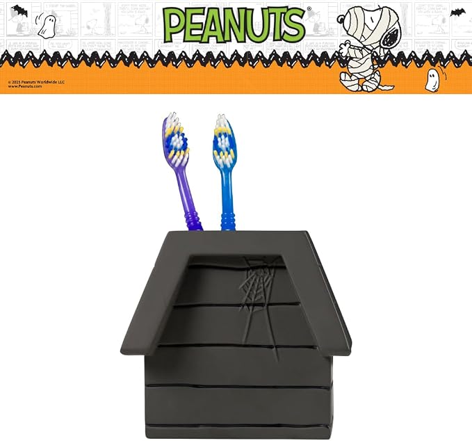 Peanuts Snoopy Halloween Toothbrush Holder - Makeup Brushes/Pens Tumbler, (Official Peanuts Product) by Franco
