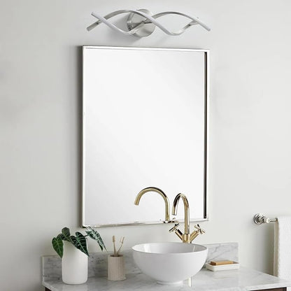 Modern Nickel LED Vanity Lighting,Bathroom Light Fixture Over Mirror,21 Inch,6000K Cool White