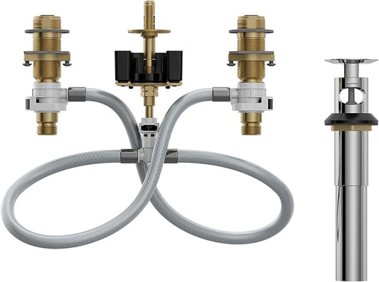 Moen Widespread Bathroom Sink Faucet Rough In Water Valve with Drain Assembly, 9000