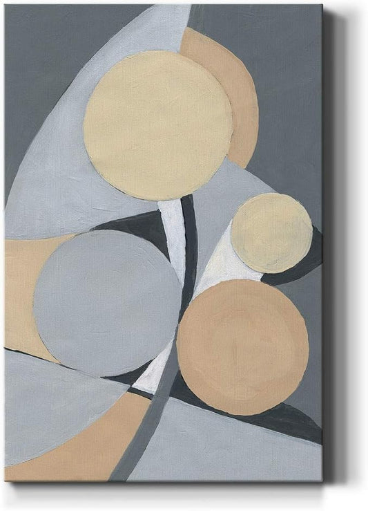 Renditions Gallery Canvas Wall Art Modern Paintings & Prints Decorations Grey Brown Rug Abstrac Canvas Wall Hanging Artwork Picture for Bedroom Living Room Office Kitchen - 8"x12" LT02