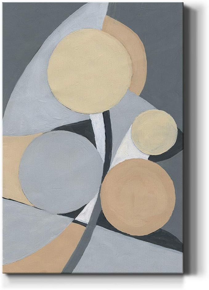 Renditions Gallery Canvas Wall Art Modern Paintings & Prints Decorations Grey Brown Rug Abstrac Canvas Wall Hanging Artwork Picture for Bedroom Living Room Office Kitchen - 12"x18" LT02