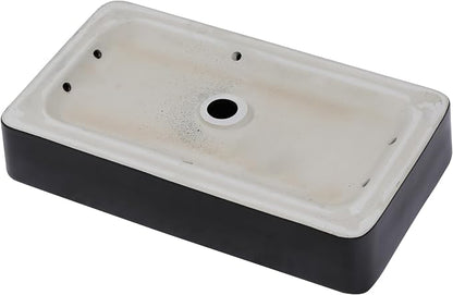 24"x14" Black Bathroom Vessel Sink Rectangular - Matte Black Porcelain Ceramic Rectangle Above Counter Vanity Lavatory Bath Sink Art Basin