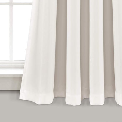 Lush Decor Weeping Flower Light Filtering Window Curtain Panels, Pair, 52"W x 63"L + 2" Header, Blush & Gray - Charming Modern Floral Curtains for Living Room, Dining Room, & Bedroom