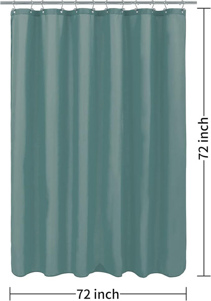 ALYVIA SPRING Waterproof Fabric Shower Curtain or Liner Sea Teal, 72x72 | 3 Magnets, Soft Cloth & Hotel Quality, Machine Washable, Light-Weight, Standard Size