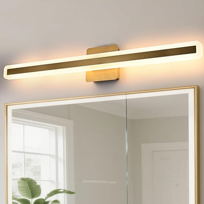 Modern Bathroom Vanity Light 31.6 Inch, 36W 5CCT Dimmable LED Vanity Light Bar, Brushed Brass LED Bathroom Lighting Fixtures Over Mirror Wall Sconces for Cabinets Bedroom Living Room
