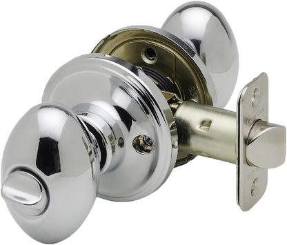 Copper Creek EK2030PS Egg Door Knob, Privacy Function, 1 Pack, in Polished Stainless
