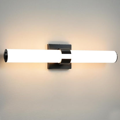 Black Vanity Lights for Bathroom, 22.8 Inch LED Vanity Light Modern Bathroom Light Fixtures, 18W Sconces Wall Lighting with Acrylic Shade for Mirror Bedroom Living Room Hallway 3000K