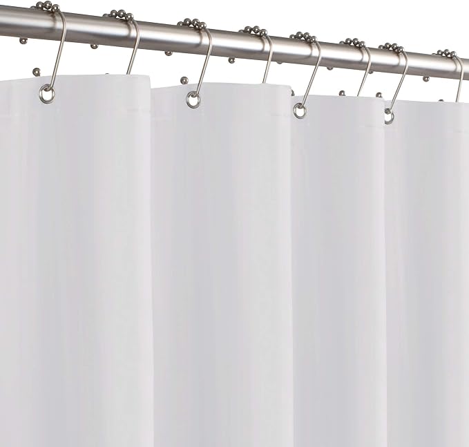 Zenna Home Shower Curtain Liner, Heavyweight Transparent Liner for Showers and Bathtubs with Rustproof Grommets and Weighted Hem, 8-Gauge EVA, 70 x 72 Inches, Frosty