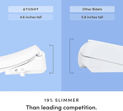 TUSHY Cloud+ Electronic Bidet Heated Toilet Seat | Intelligent Remote w/Personal Settings, Instant Warm Water, Heated Seat and Air Dryer, Automatic Deodorizer (Night Light & Soft Close), Elongated