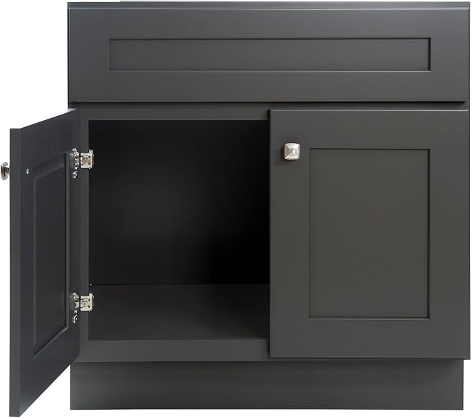 Design House Brookings Bathroom Vanity, 30", Urbane Bronze | Adjustable Hinges, Freestanding, Contemporary/Modern, Wood, Bath, 216002