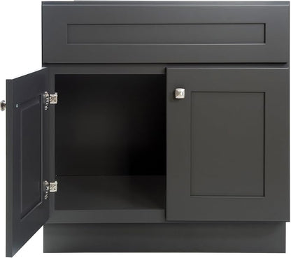 Design House Brookings Bathroom Vanity, 30", Urbane Bronze | Adjustable Hinges, Freestanding, Contemporary/Modern, Wood, Bath, 216002