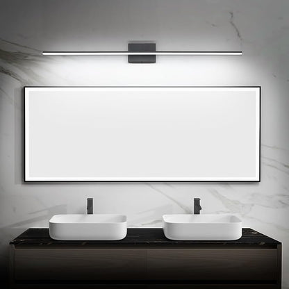 48in Black Bathroom Vanity Light Over Mirror Modern Bath Lighting Fixtures Over Mirror 32W LED Bathroom Lights Bar 5CCT Dimmable