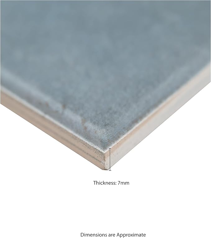 MSI Renzo Denim 3 Inch x 12 Inch Glossy Ceramic Subway Tile for Bathroom, Kitchen Backsplash, Accent Wall, and Shower