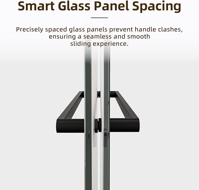 Royal Guard Double Sliding Shower Door 56-60" W x 58" H,Frosted&Matte Black | 6mm Frosted SGCC Tempered Glass,Nano Coating Easy Clean,Walk-in & Bathtub Use，Reversible Installation&Waterproof