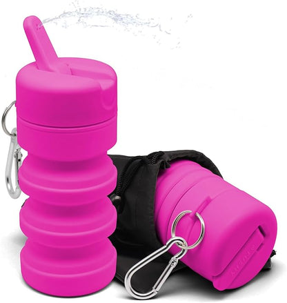 TUSHY Travel Bidet: Collapsible & Expandable for Discreet Portability | Refreshing Clean for Home, Camping, Outdoors & Travel (Helps Hemorrhoid Relief, Peri Bottle for Postpartum Care), Fuchsia Friday