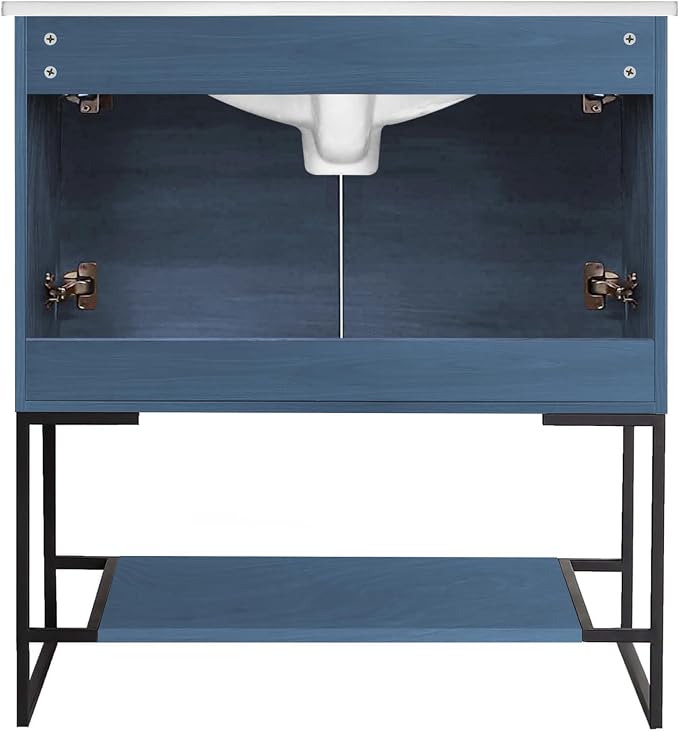 30 Inch Bathroom Vanity with Sink - Modern Knob Free Design, Elegant Space-Saving Solution for Your Bathroom - Durable, Bathroom Vanities for a Contemporary Look - Urbania Collection