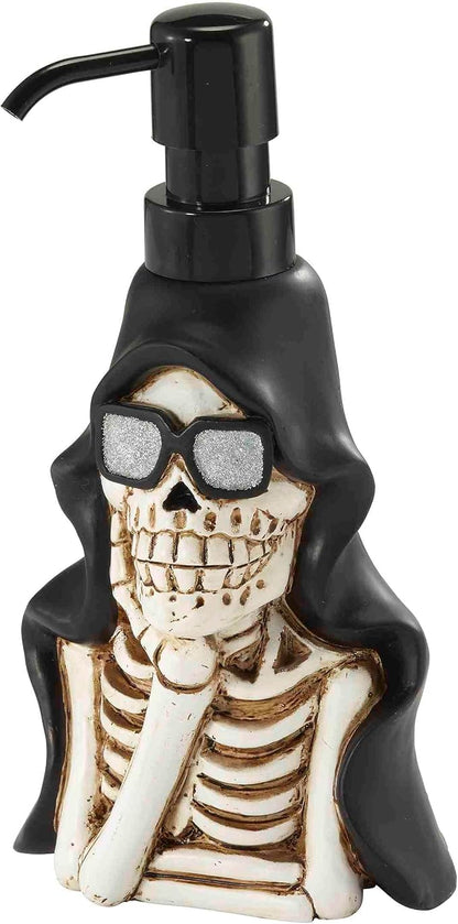 Avanti Linens - Lotion Pump/Soap Dispenser, Resin Countertop Accessories, Halloween Home Decor (Cool Skeleton)