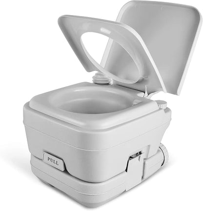 YITAHOME 2.6 Gallon Portable Toilet for Camping | RV Travel Porta Potty with Press Flush Pump, Anti-leak Seal Ring for Truck Travel, Boating, Hiking, Trips