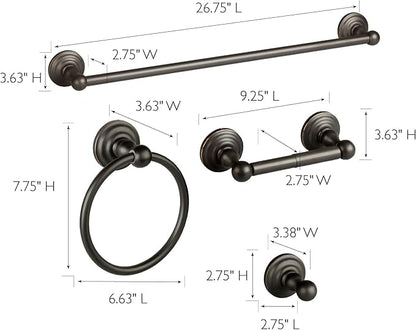 Design House 188649 Calisto 4-Piece Bathroom Accessory Kit, Oil Rubbed Bronze