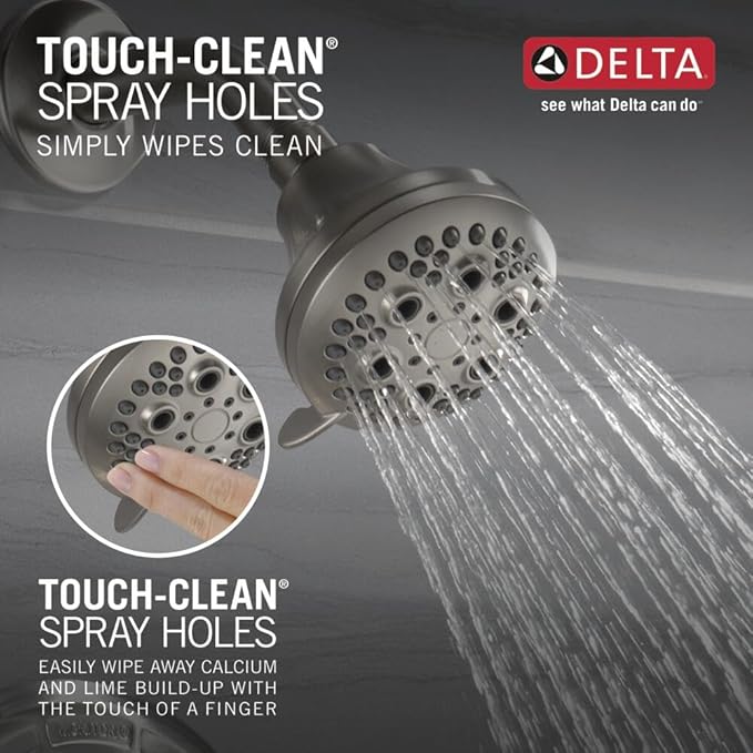 Delta Classic 13 Series 5-Setting Bathtub and Shower Faucet Set, Brushed Nickel Shower Head and Handle Set, Valve Trim Kit, Stainless T13220-SS (Valve Not Included)