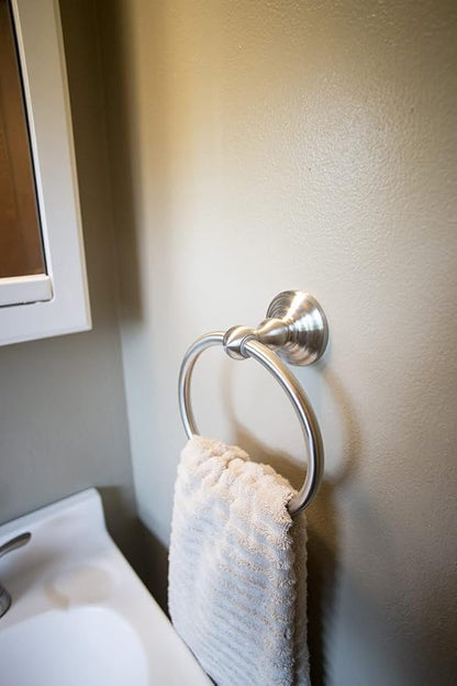 Design House 188631 Calisto 4-Piece Bathroom Hardware Accessory Set Satin Nickel