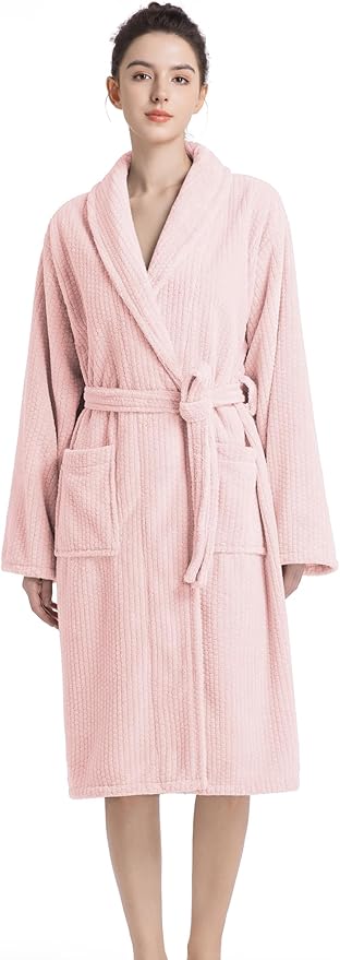 Plush Bath Robes For Women After Shower,Soft Long Towel Robe,Quick Dry&Warm Womens Bathrobe