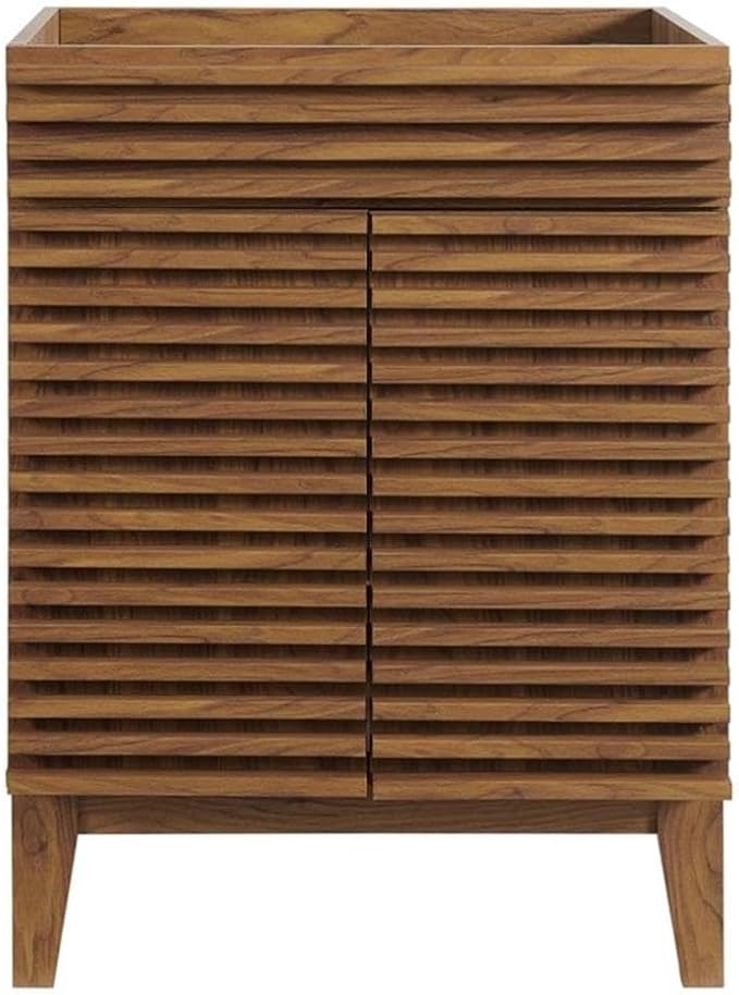 Modway Render 23.5" Bathroom Vanity in Walnut (Sink Basin Not Included)