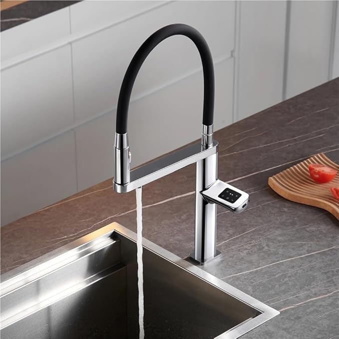 Faucet Brushed Gold Brass Bathroom Faucet Modern Ceramic Cartridge Basin Mixer Tap Hot&Cold Water Deck- Mounted Sink Fixtures(Brushed Grey,G3/8) Faucet