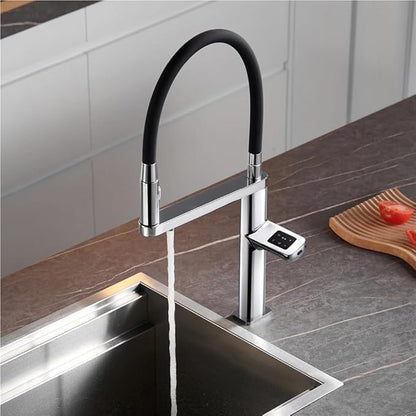 Faucet Brushed Gold Brass Bathroom Faucet Modern Ceramic Cartridge Basin Mixer Tap Hot&Cold Water Deck- Mounted Sink Fixtures(Brushed Grey,G3/8) Faucet