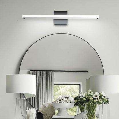 24inch Black LED Bathroom Vanity Light Bar 18W Modern Bath Light Fixture Over Mirror Vanity Light Cool White 6000K