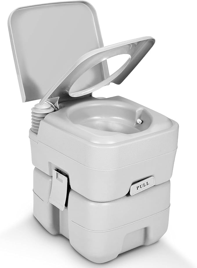 YITAHOME Portable Toilet | Camping Toilet, Travel RV Toilet, 5.3 Gallon Detachable Waste Tank, Double Water Spouts for Camping, Hiking, Hunting