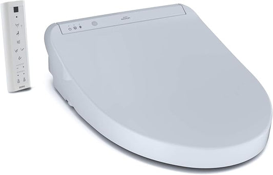 TOTO® WASHLET® K300 Electronic Bidet Toilet Seat with Instantaneous Water Heating, PREMIST and EWATER+ Wand Cleaning, Elongated, Cotton White - SW3036R#01