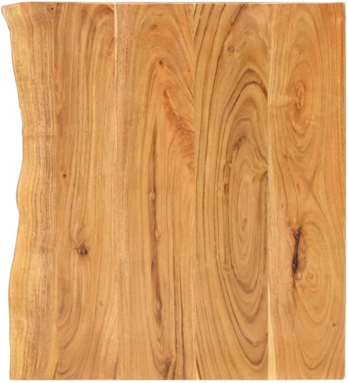 vidaXL Solid Wood Acacia Bathroom Vanity Top Worktop Washing Table Plate Floating Countertop Sink Console Wooden Home Interior 31.5"