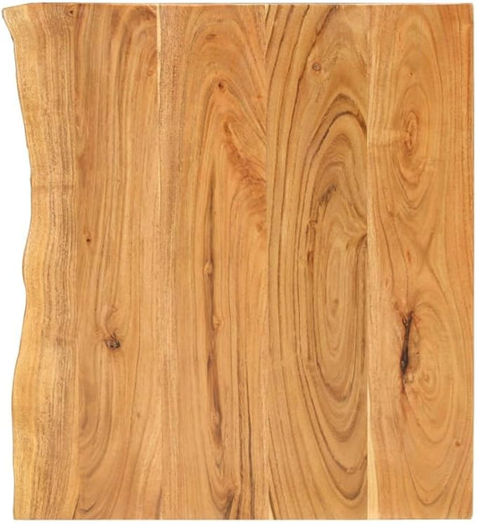 vidaXL Solid Wood Acacia Bathroom Vanity Top Worktop Washing Table Plate Floating Countertop Sink Console Wooden Home Interior 31.5"