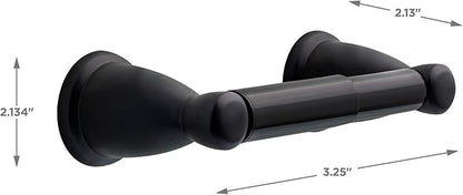Franklin Brass Kinla 5-Piece Bathroom Set Matte Black 18" and 24" Towel Bar Racks, Toilet Paper Holder, Ring, Hook KIN5PC-MB