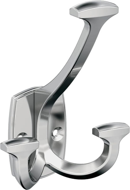 Amerock H3700426 | Vicinity Triple Prong Decorative Wall Hook | Polished Chrome Hook for Coats, Hats, Backpacks, Bags | Hooks for Bathroom, Bedroom, Closet, Entryway, Laundry Room, Office