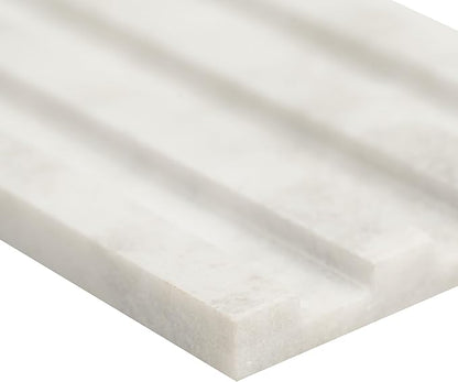 MSI Arabescato Venato Slat Honed Marble Tile for Kitchen Backsplash, Bathroom, Accent Wall, Shower, Sample