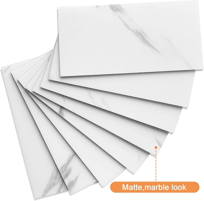 VAOVI Matte Peel and Stick Tiles Bathroom Wall(23pcs,Calaeatta)
