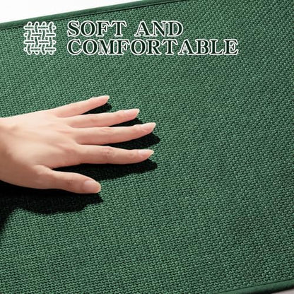 chakme Bathroom Rugs Mat 59x25, Ultra Thin Non Slip Bath Mat Large Quick Dry Absorbent Bath Mat for Bathroom Floor, (Green, 59"x25")