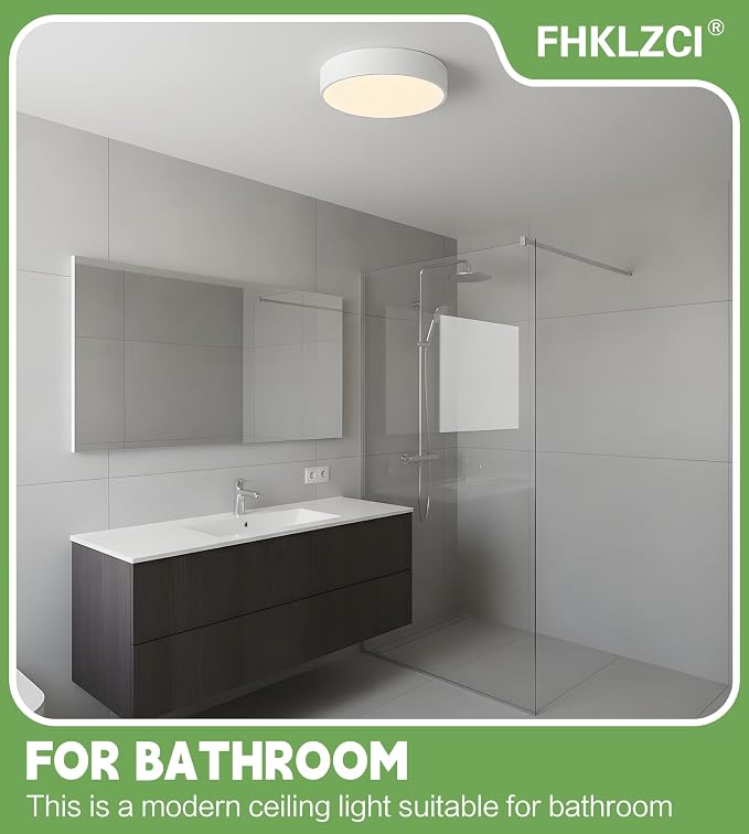 Modern LED Round Flush Mount Ceiling Light Fixture,White,15.74 inch | Dimmable,36Watts,Bright Adjustment,5CCT 3000K/3500K/4000K/5000K/6000K,Matte,Metal,for Living Room,Kitchen,Bedroom,Bathroom