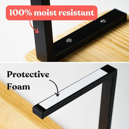 Over The Sink Shelf for Tall Faucet - Space-Saving Bathroom Over Faucet Kitchen Narrow Counter Over Sink Organizer, 30” L 6.25” W 9.25” H Metal Above Sink Shelf Top of Sink [Waterproof]