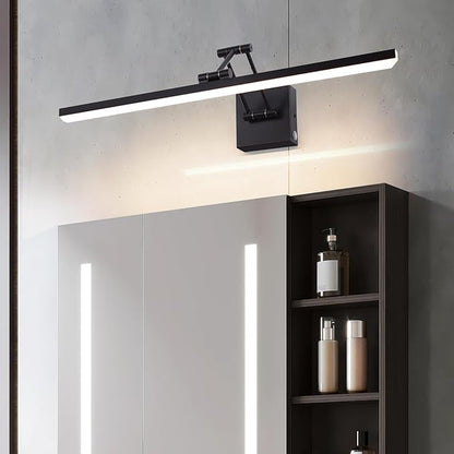 MantoLite 24'' Picture Lights Wall Vanity Lights Bathroom 12W LED Dimmable Modern Mirror Wall Lights Bedroom Adjustable Swing arm Bathroom Lighting Fixture Touch dimming