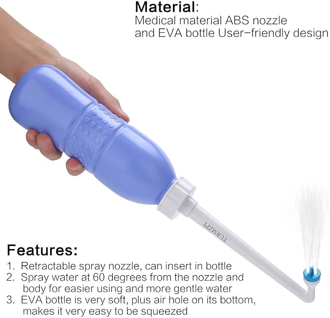 Portable Bidet 600ml Travel Bidet Plastic EVA Bottle Personal Hygiene Bidets Cleaning Device