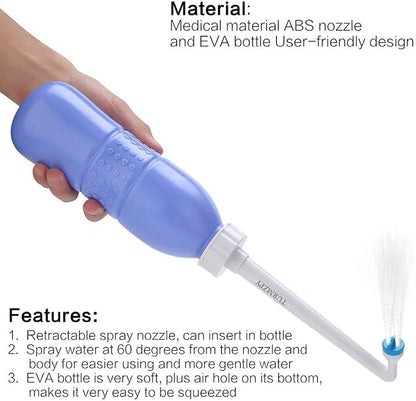 Portable Bidet 600ml Travel Bidet Plastic EVA Bottle Personal Hygiene Bidets Cleaning Device