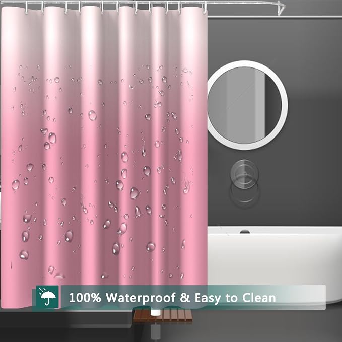 Shower Curtain Liner, 100% Waterproof Peva Shower Curtains with 3 Duty Heavy Bottom Magnets and 12 Rust Proof Grommets, 72x72 Weighted Shower Liner for Shower Stall, Bathtubs