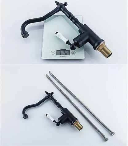 Bathroom Faucet Kitchen Faucet Brass Sink Mixers Tap Hot Cold Water Crane(Chrome)